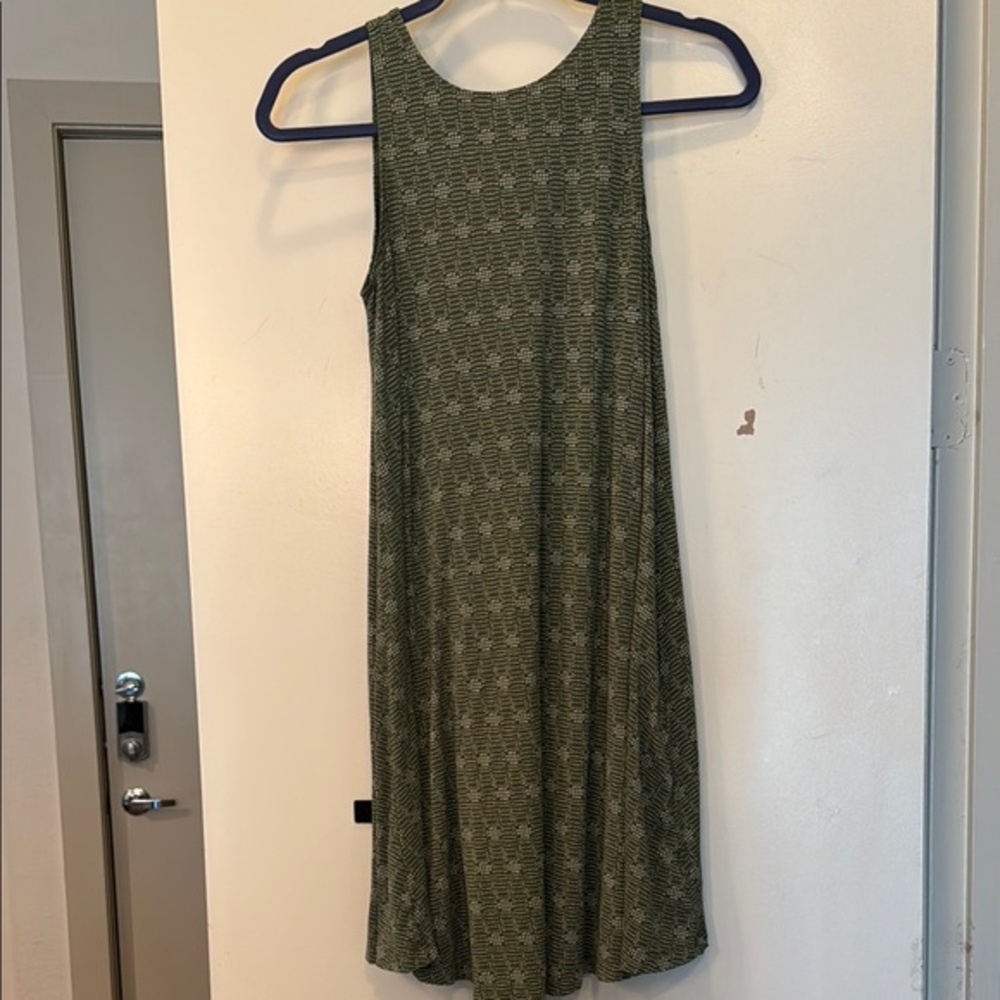 Old Navy Olive Patterned Mini Dress - Picture 1 of 3